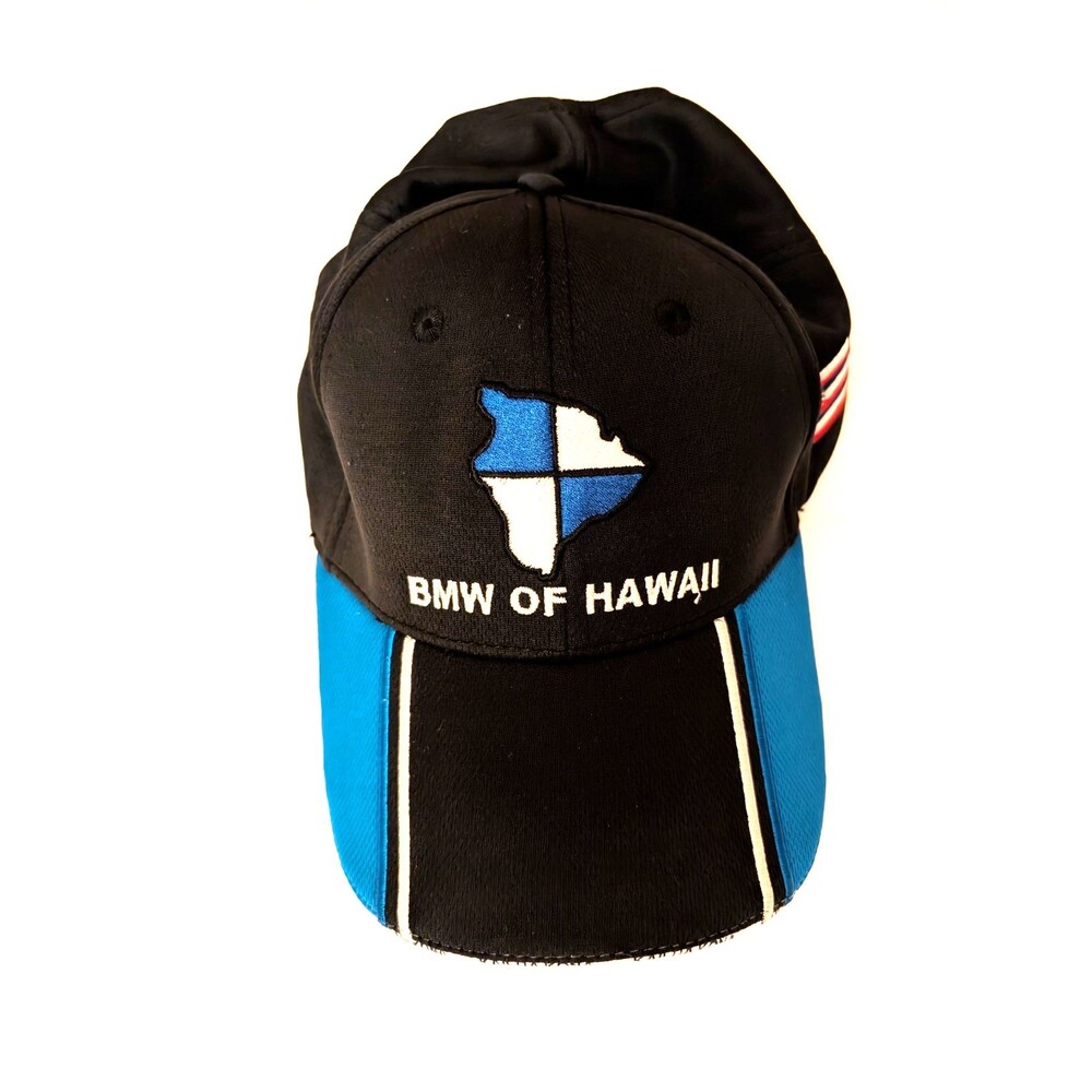 BMW Of Hawaii Kailua Kona Hat Cap Black Blue Embroidered Big Island Hawaii